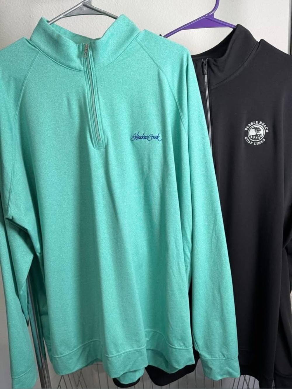 Pebble Beach & Shadow Creek Quarter-Zip Golf Shirt Pullovers Men’s XXL 2X